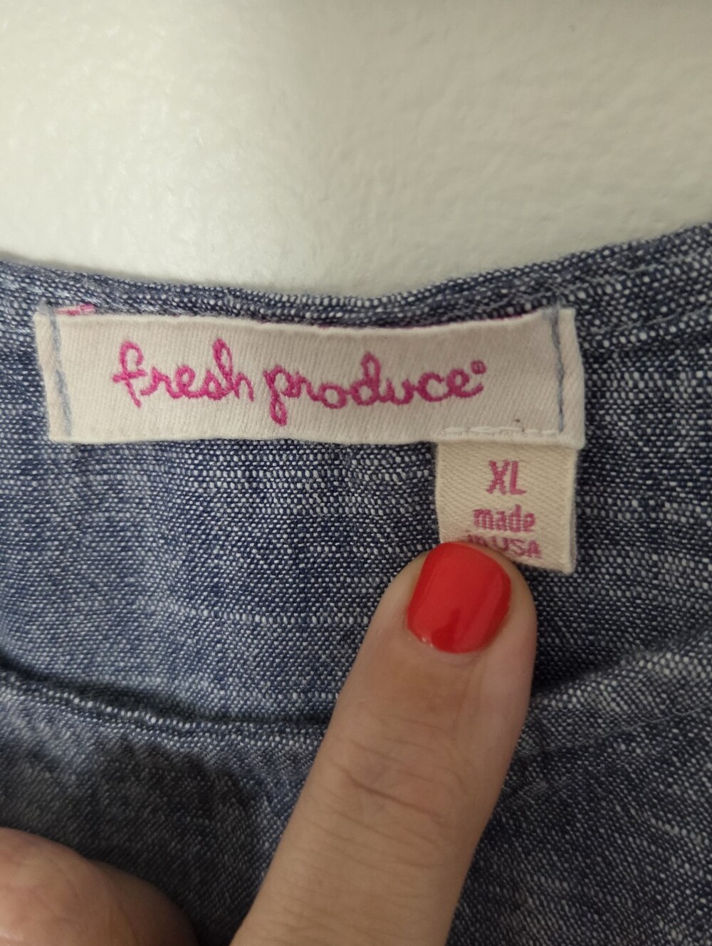 fresh produce XL Chambray Midi Dress - Blue - Picture 2 of 6